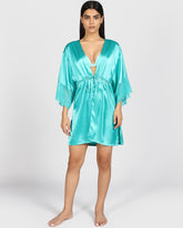 La Senza Sexy Sleep Satin Robe BEACH TEAL / S/M